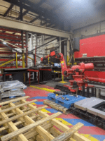 Amada HDS2204NTW,Amada press brake for sale,242 ton press brake,14 foot CNC press brake,hydraulic CNC press brake,robotic press brake system,Astro 165W NT robot,heavy duty press brake,used Amada press brake,8 axis press brake,CNC metal bending machine,industrial press brake equipment