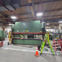 Pacific K300 press brake, 300 ton press brake, 16 ft press brake, hydraulic press brake for sale, used press brake Iowa, Pacific K300-16 specs, industrial press brake 300 ton, no backgauge press brake, heavy press brake 48000 lbs