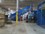 2021 Heavy-Duty Steel Apron Chain Incline Conveyor – 76" Wide – Baler Feed Conveyor