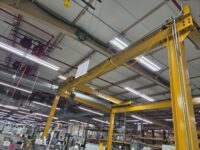CONTRX 2 ton 4 post free standing bridge crane with Yale electric hoist
