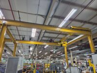 CONTRX 2 ton 4 post free standing bridge crane with Yale electric hoist