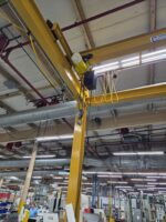 CONTRX 2 ton 4 post free standing bridge crane with Yale electric hoist